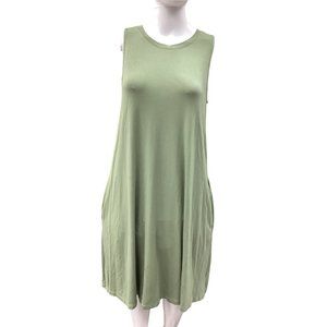 Sleeveless Avocado Green Dress M 8-10 SKU 632